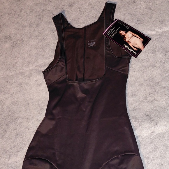 NWT Ambrielle Torsette Thigh Slimmer Black Shapewear Bodysuit Women’s Size XL - Picture 1 of 9